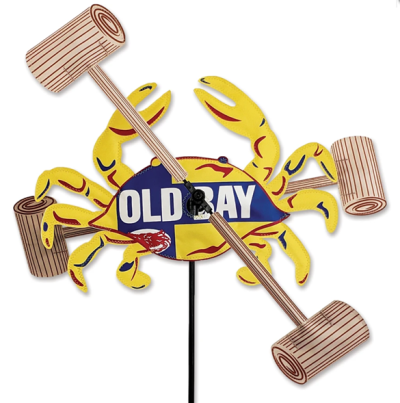 Old Bay Yellow Crab WhirliGig Spinner -16"