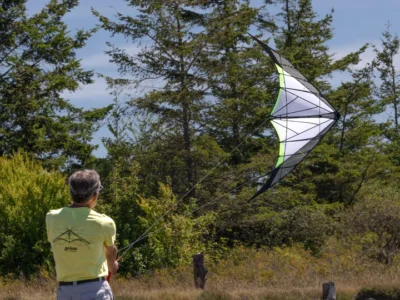 Synthesis Stunt Kite By Prism Yellow Piloted