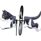 Petite Black And White Cat Spinner By Premier